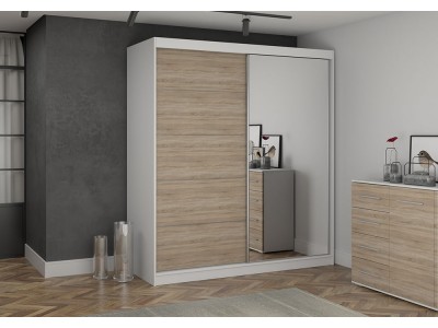 Гардероб BONO 05 (корпус бяло/лице дъб сонома)